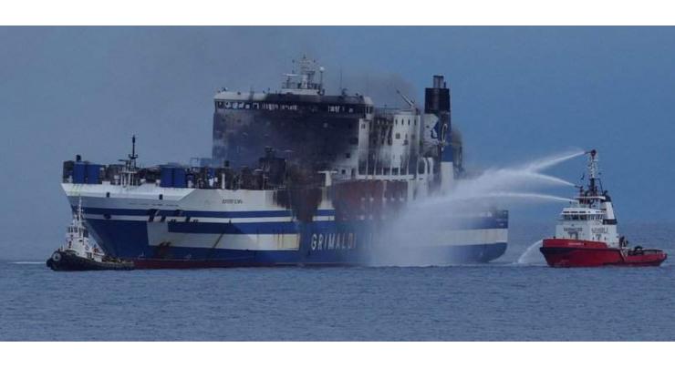 Greece fire ferry death toll climbs to eight
