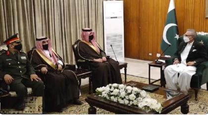 رئیس باکستان الدکتور عارف علوي یستقبل وزیر الداخلیة السعودي