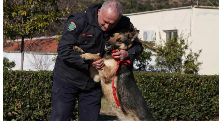 Settling Albania's 'hero' police dogs into retirement
