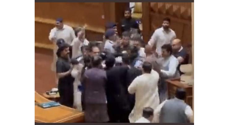 PA session delayed after deputy speaker attacked by PTI MPAs