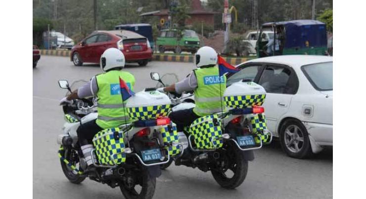 Abbottabad traffic police drive continues
