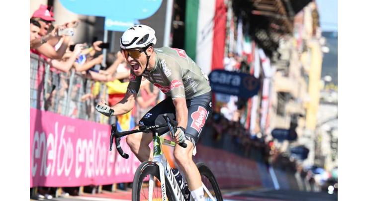 Italy's Oldani sprints to maiden win in Giro 12th stage, Lopez in pink
