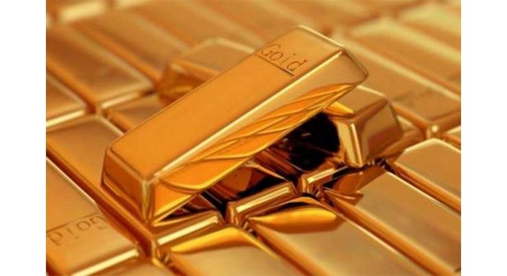 China's benchmark interbank gold prices higher Friday
