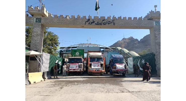 Truckloads of relief goods to leave for Khost, Afghanistan
