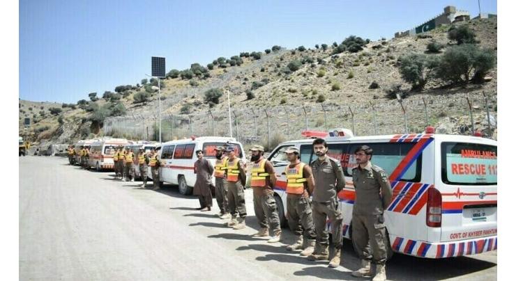 Rescue 1122 sets medical camp in Afghan's Khost province for earthquake victims
