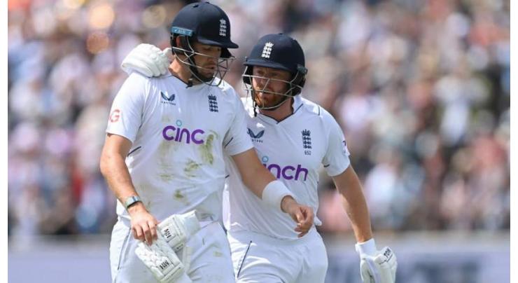 Overton falls short of hundred as Bairstow leads England advance
