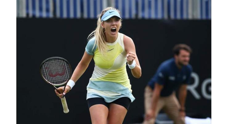 Britain's Boulter dedicates Pliskova win at Wimbledon to late grandmother
