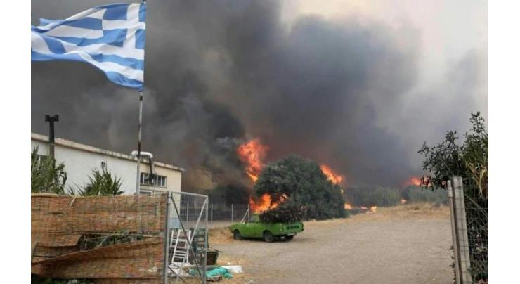 Hundreds evacuated from Greek resort as Lesbos fires rage

