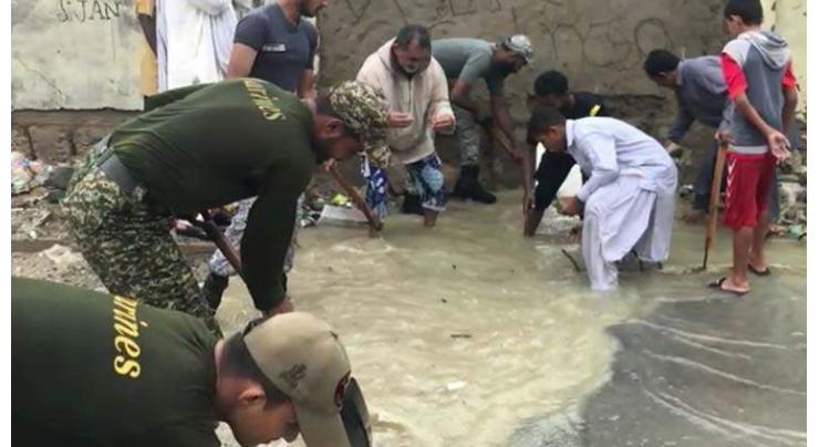 Pak Navy relief operation continues in flood hit areas of Balochistan
