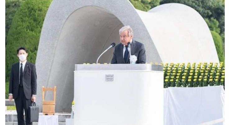 UN chief slams nuclear weapons as 'nonsense' at Hiroshima's 77th anniversary of world's first A-bombing
