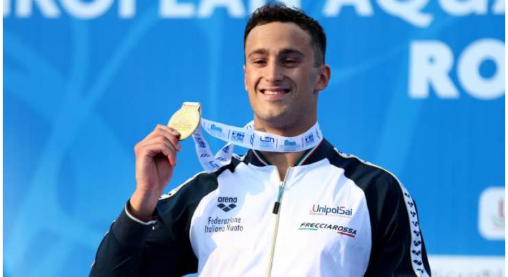 Razzetti claims European 400m medley gold, Hosszu wins 97th medal
