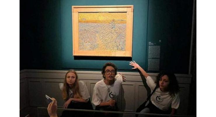 Climate activists hurl pea soup at Van Gogh in Rome
