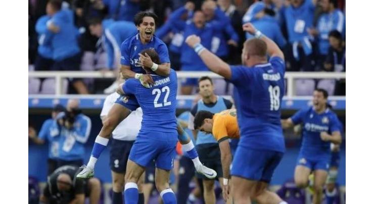 Italy record historic rugby Test win over Australia
