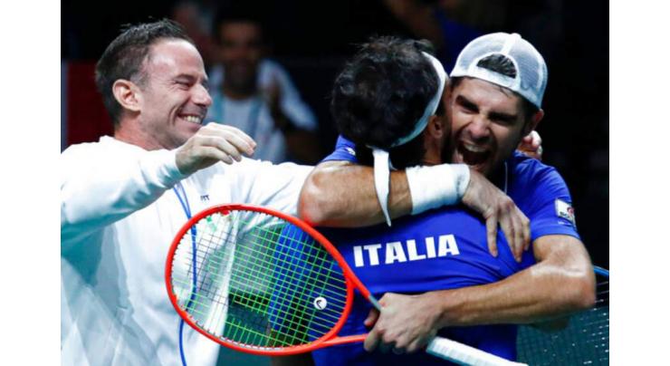 Italy take doubles to edge USA in Davis Cup quarter-final
