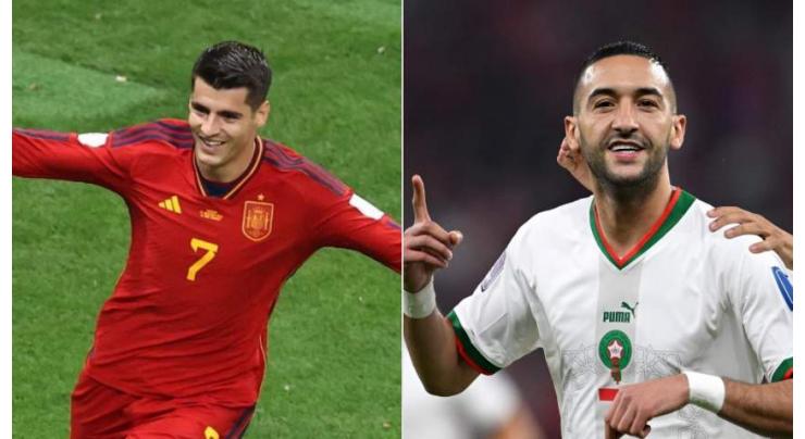 Morocco v Spain World Cup starting line-ups
