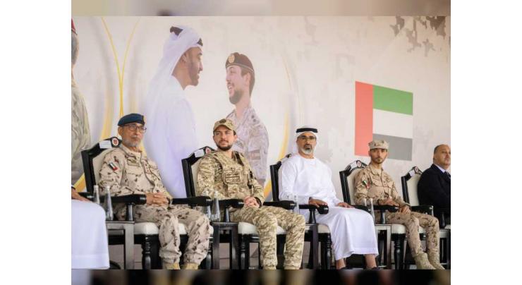 Khaled bin Mohamed bin Zayed, Jordanian Crown Prince witness joint military exercise