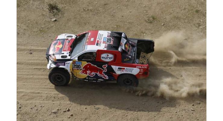 Defending champion Nasser Al-Attiyah (Toyota) survives rocky route to win Dakar stage

