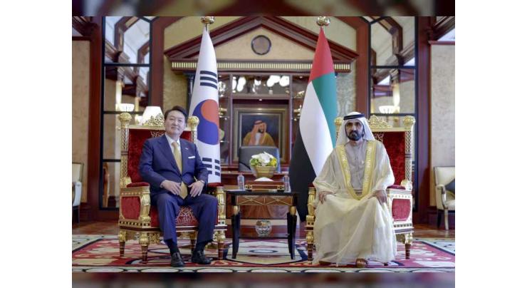 Mohammed bin Rashid meets President of South Korea