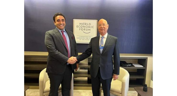 Foreign Minister Bilawal Bhutto Zardari meets WEF founder; discusses int'l cooperation
