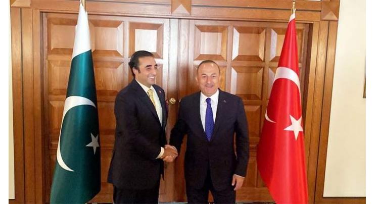 Foreign Minister Bilawal Bhutto Zardari and Foreign Minister of Turkiye Mevlut Cavusoglu resolve to further cement Pak-Turkiye bilateral relations
