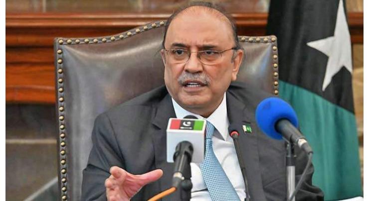 President Pakistan Peoples Party Parliamentarians (PPPP) Asif Ali Zardari condoles with Qadir Mandokhel

