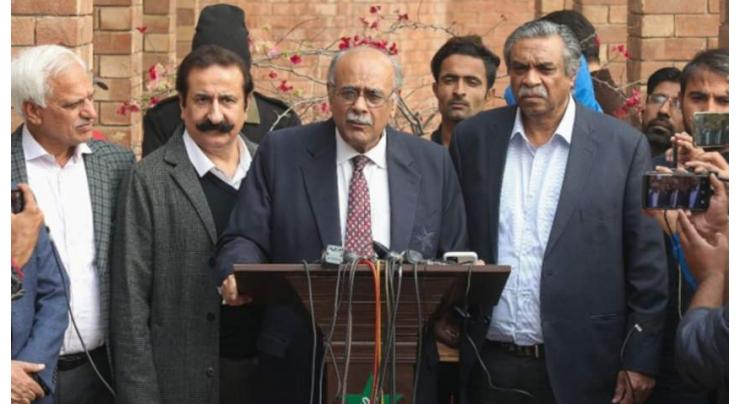 Pakistan Cricket Board (PCB) Management Committee's Chairman Najam Sethi discuss arrangements for PSL
