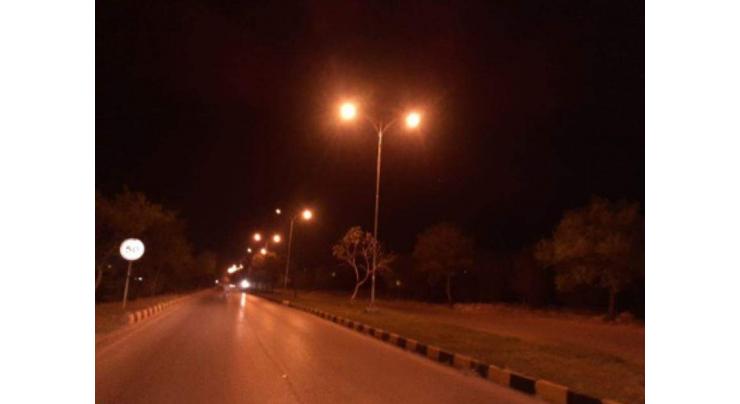 CDA decides to switch off 50 percent lights on city roads
