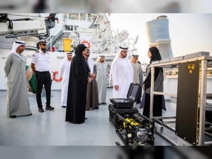 حمدان بن زايد يدشن سفينة هيئة البيئة - أبوظبي للأبحاث البحرية &quot;جيوَن&quot; الأولى من نوعها في الدولة والأكثر تقدماً وتطوراً على مستوى الشرق الأوسط 