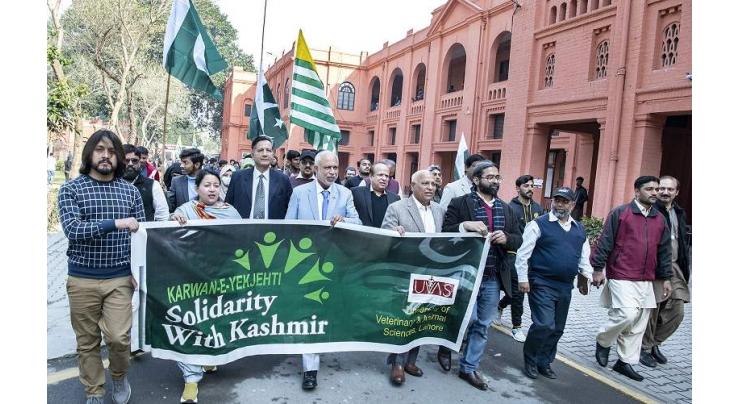 Kashmir Solidarity Day observed at all campuses of UVAS