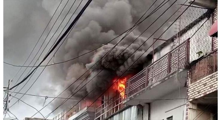 Two injured as  fire erupts at spare parts warehouse
