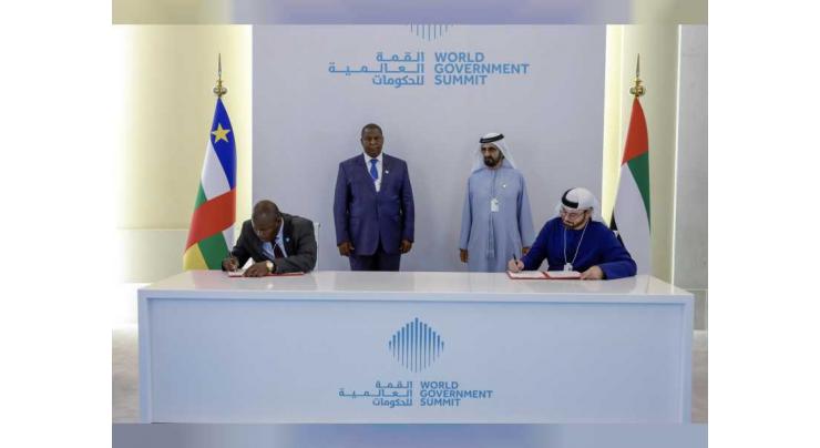 Mohammed bin Rashid meets with President of Central African Republic