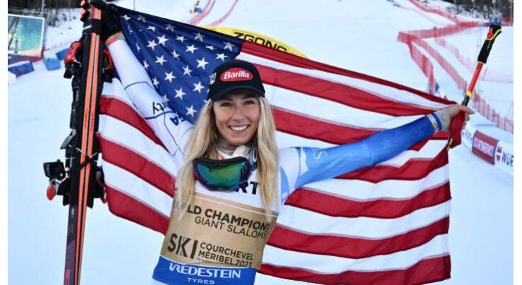 Shiffrin storms giant slalom for 13th world medal, seventh gold

