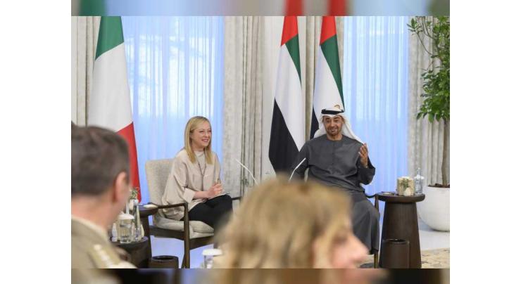 UAE President receives Prime Minister of Italy