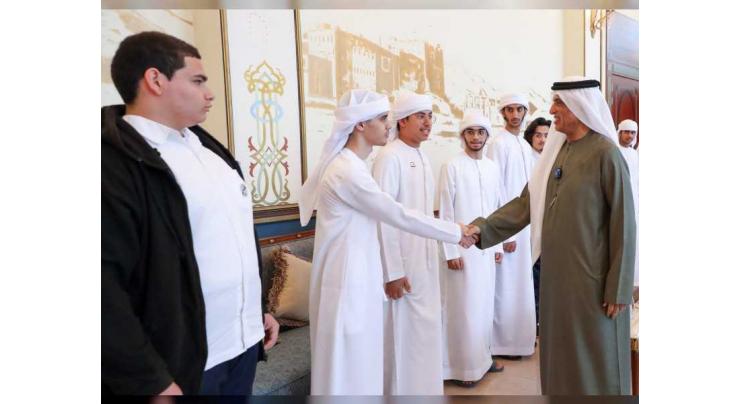 Ras Al Khaimah Ruler receives high-achieving Grade 11 students from schools across emirate