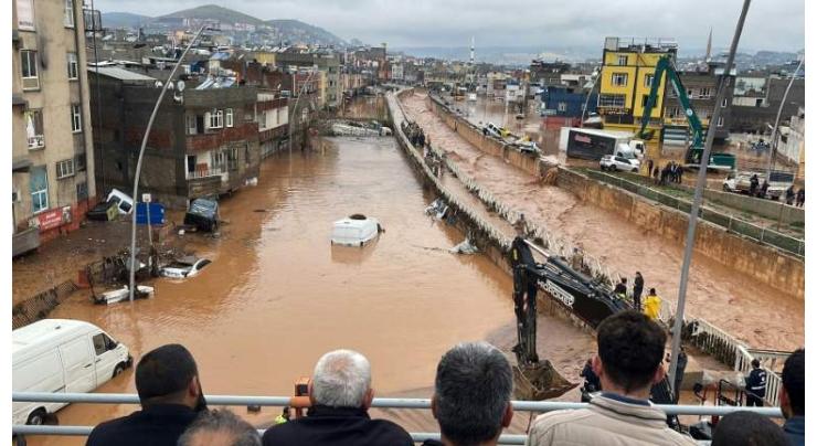 Flash floods kill at least 13 in Turkish quake zone: media
