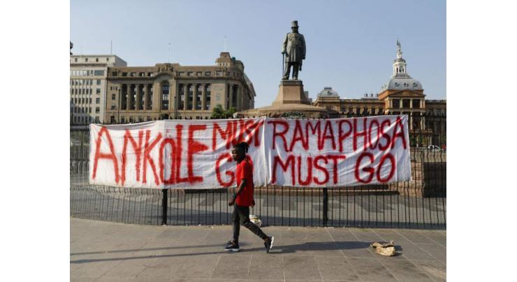 South African protesters march to demand Ramaphosa steps down
