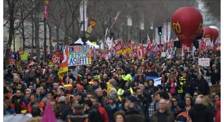 First Demonstration Against Pension Reform Since Adoption Taking Place in Paris