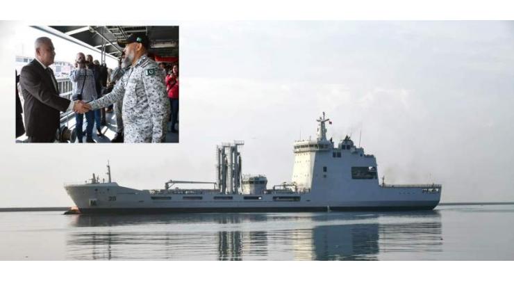 Second Pakistan Navy Ship Moawin Reached Syria For Relief Mission