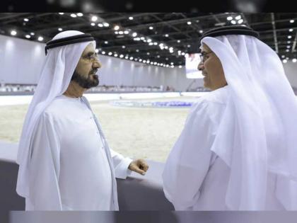 محمد بن راشد يشهد انطلاق النسخة العشرين من بطولة دبي الدولية للجواد العربي ويتفقد معرض دبي الدولي للخيل