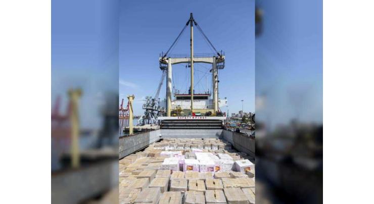 Third UAE aid ship arrives at Latakia Port