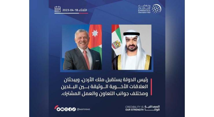 UAE President receives Jordanian King
