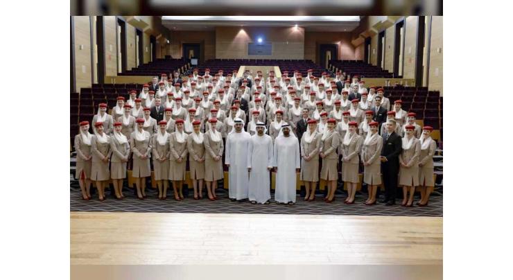 Hamdan bin Mohammed, Maktoum bin Mohammed visit Emirates Group Headquarters
