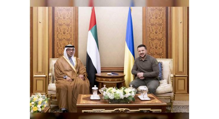 Mansour bin Zayed meets Ukraine&#039;s President on sidelines of 32nd Arab League Summit