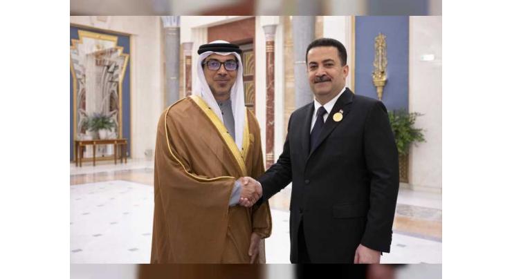 Mansour bin Zayed meets Iraqi PM on sidelines of 32nd Arab League Summit