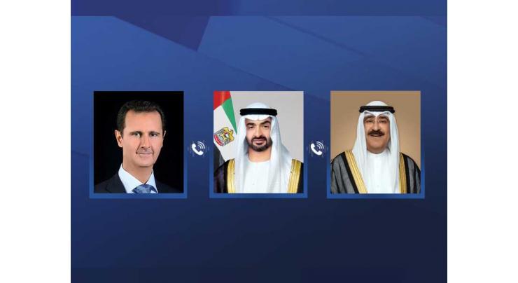 UAE President exchanges Eid Al Adha greetings with Syrian President, Kuwaiti Crown Prince