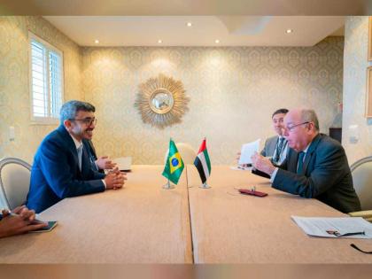 عبدالله بن زايد يلتقى نظيره البرازيلي على هامش اجتماع &quot;أصدقاء بريكس&quot;