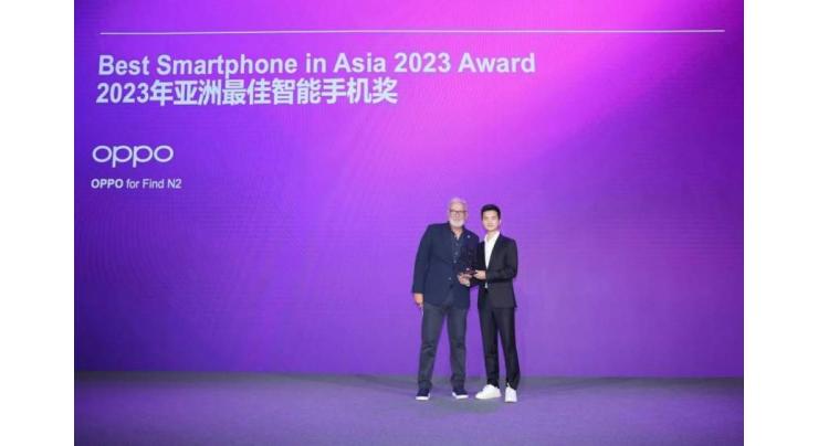 OPPO Find N2 wins Best Smartphone award at the 2023 Asia Mobile Awards in recognition of its outstanding performance and innovation in the foldable smartphone category