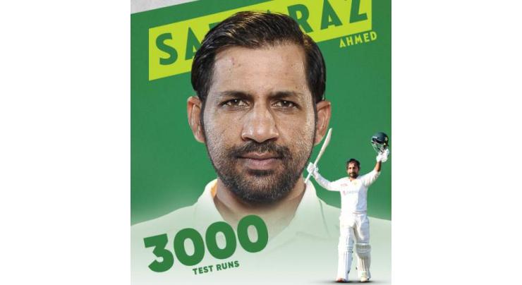 Sarfaraz Ahmed becomes first Pakistani wicketkeeper-batsman to reach 3000 Test runs