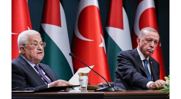 Erdogan meets Palestinian president, Hamas leader in Ankara
