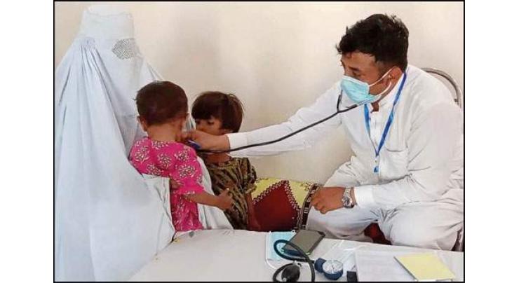 Free medical camp set up for flood victims in Kharan
